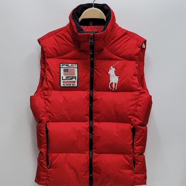 POLO 폴로 랄프로렌 빅포니 USA 성조기 푸퍼 다운 베스트 / M
