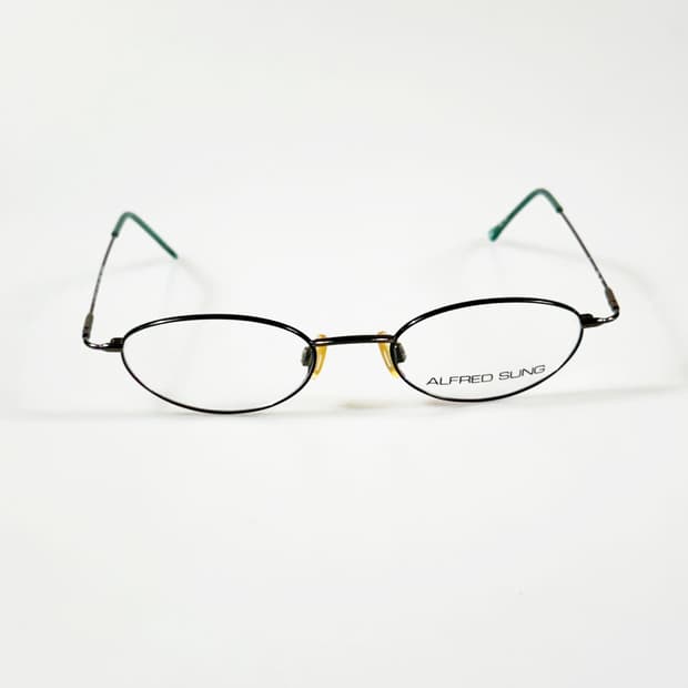 90s ALFRED SUNG 슬림 오벌 메탈 프레임 빈티지 안경