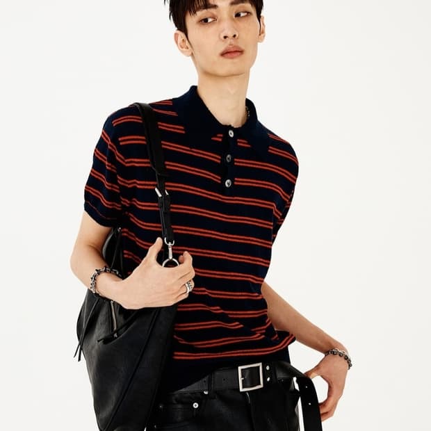 알렌느 부클 폴로 네이비 레드