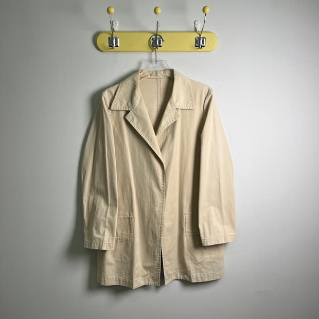 Y's 요지 야마모토 오픈 칼라 하프 코트 