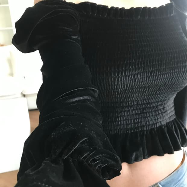 vintage velvet smoke top