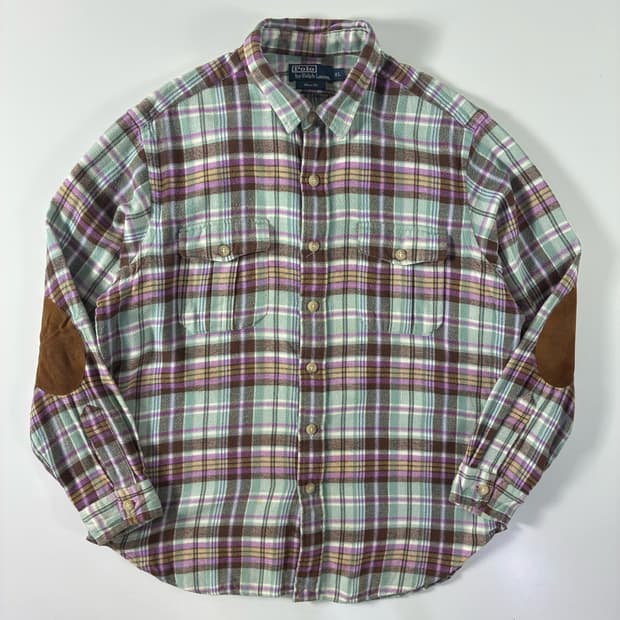 Polo  폴로 랄프로렌 엘보패치 체크셔츠 