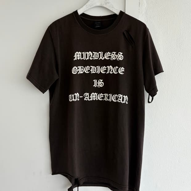 Number (N)ine FW04 슬로건 티셔츠 4 Brown