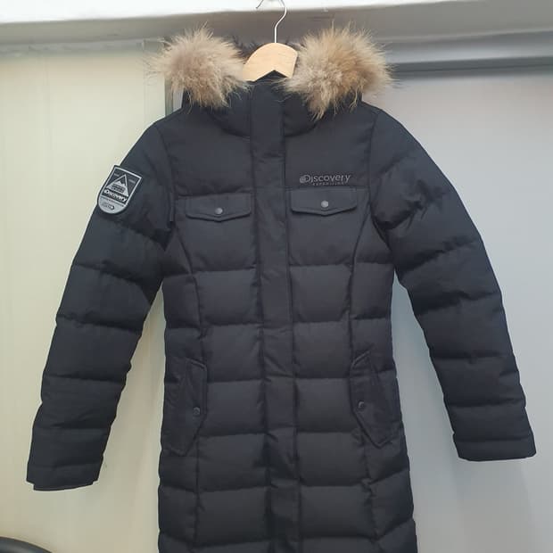 디스커버리 구스 하프 패딩 85