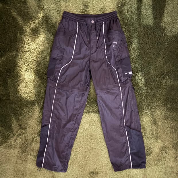 [S] 미즈노 X 일꼬르소 디테처블 라이트웨이트 카고 팬츠 블랙