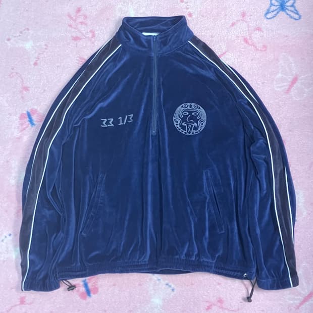 Black weridos blue velour jersey