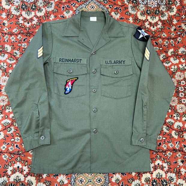 [15 1/2] 미군 OG-507 존레논 임진각 밀리터리 셔츠