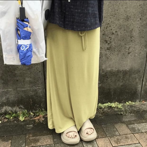 브리나 스판 맥시 롱스커트