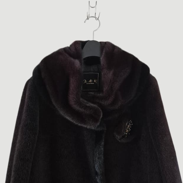 조순희 빈티지 알파카 밍크 롱코트 Women