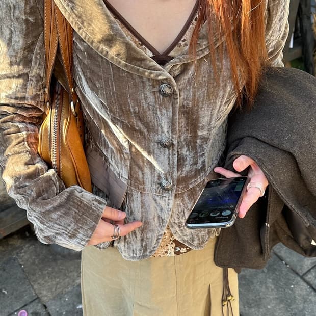 Italy SCERVINO street 빈티지 샴페인골드 자켓