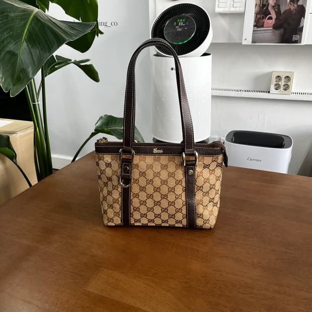 구찌 애비 캔버스 D링 토트백