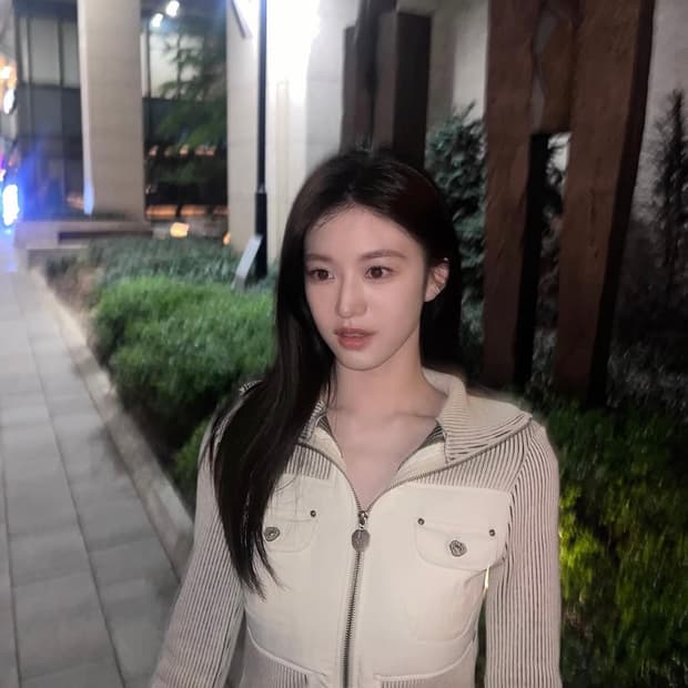 비데블 크로스 카고 배색 가디건 