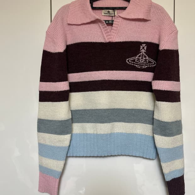 비비안웨스트우드 컬러 스트라이프 풀오버 울니트 멀티