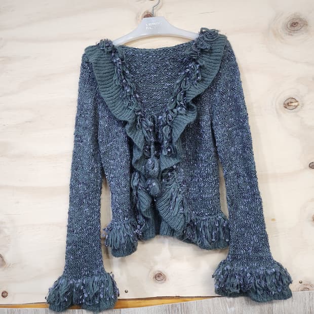 529) 빈티지 프릴 장식 니트 가디건