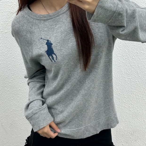 폴로 랄프로렌 빅포니 그레이 슬리브 L