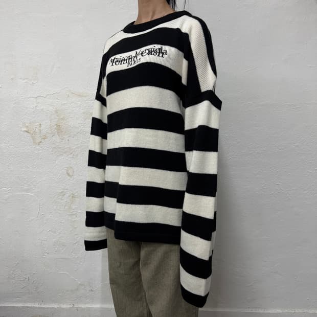 Maison Margiela x Tommy cash 스트라이프 패턴 니트