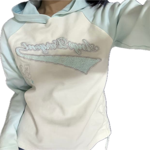 휘귀 색감) 셔링 나그랑 후드티 슬리브리스 빈티지