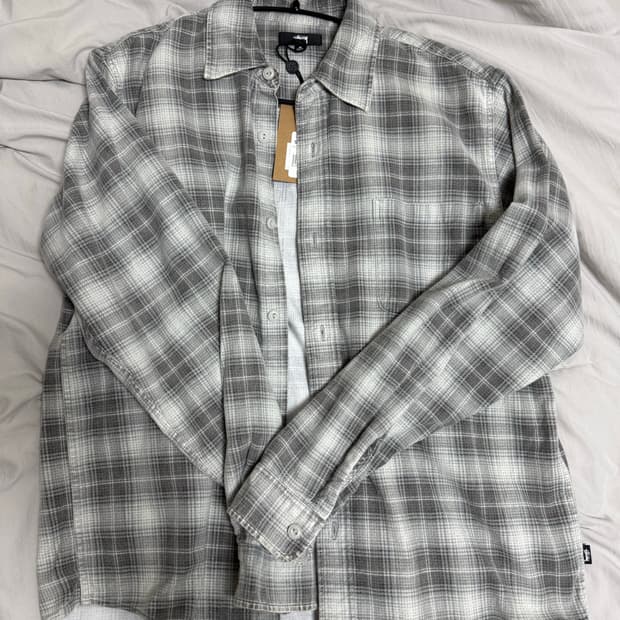 [M]스투시 덱스 프린티드 셔츠 grey