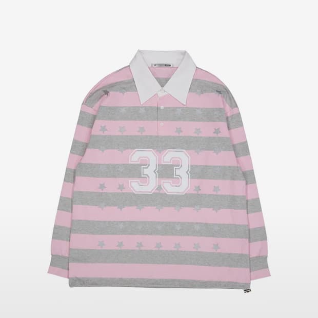 셋업이엑스이 star stripe polo top