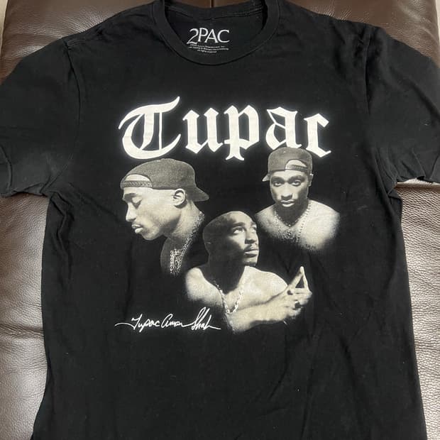 Usa 2PAC 투팍 블랙 반팔 티셔츠