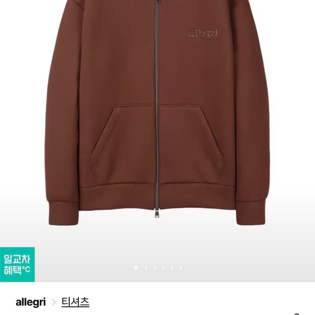 allegri 25ss 다크 세피아 로고 후드집업