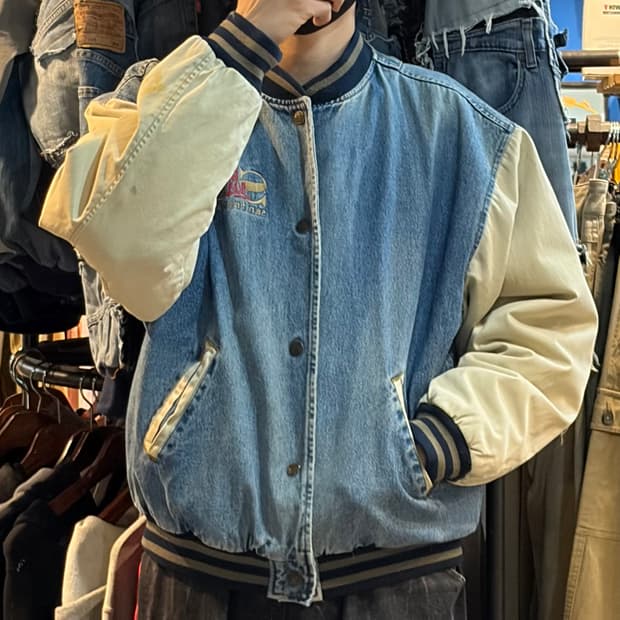 [NO.9] VTG 데님 바시티 자켓