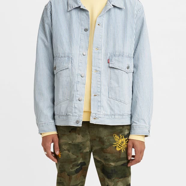 [M] 리바이스 핀스트라이프 레일로드 히코리 트러커 데님 자켓
