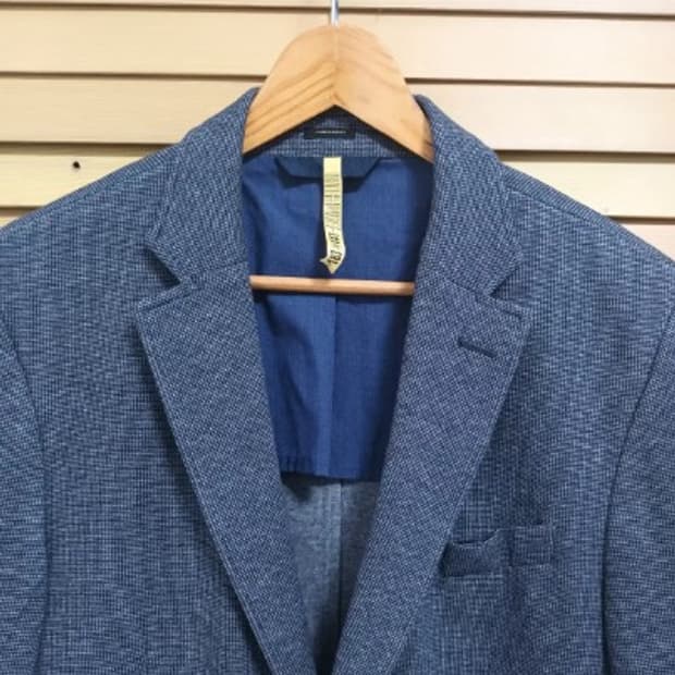 마시모뚜띠 남성잔체크네이비자켓 USA40 사이즈