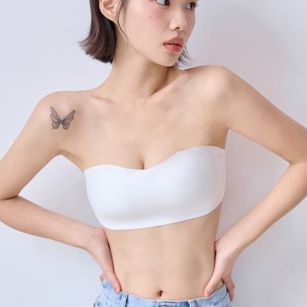 라운테스 카일리 논슬립 오프숄더 브라 화이트 M