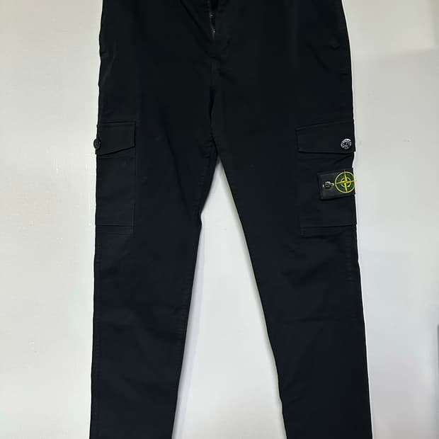 스톤아일랜드 블랙 카고 바지 새것