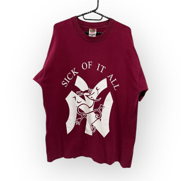 [빈티지 Sick Of It All 드래곤 티셔츠]