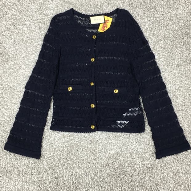 구찌 네이비 니트 가디건