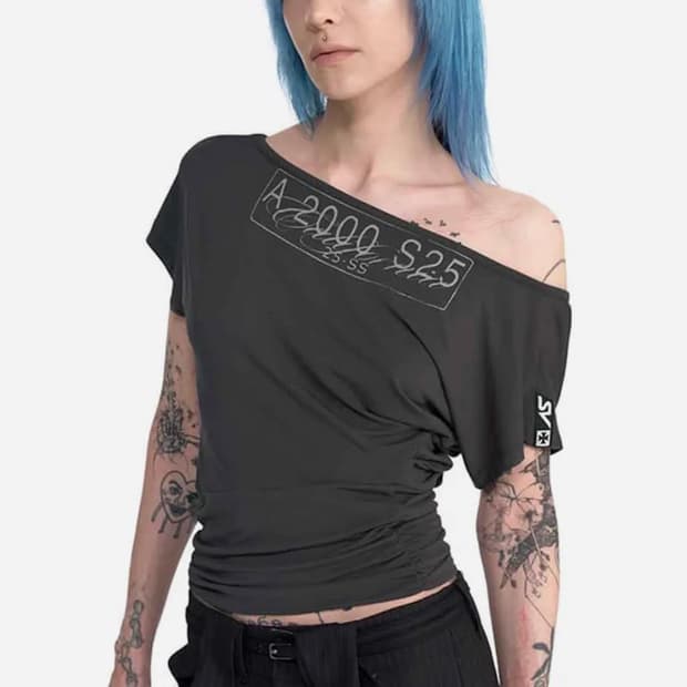 CAR PLATE DRAPED TOP (CHARCOAL)