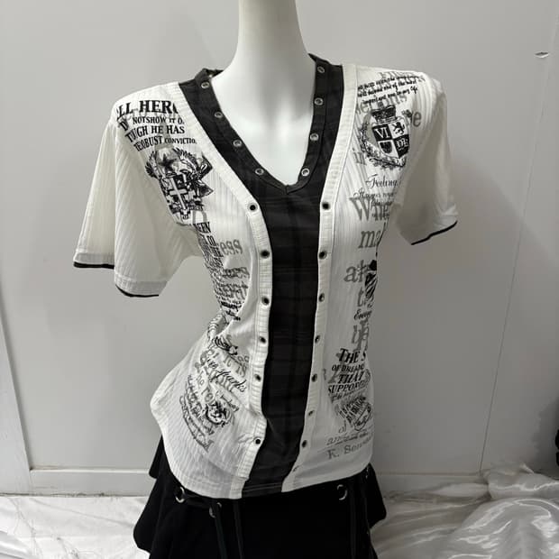 Y2K 레이어드 반팔티