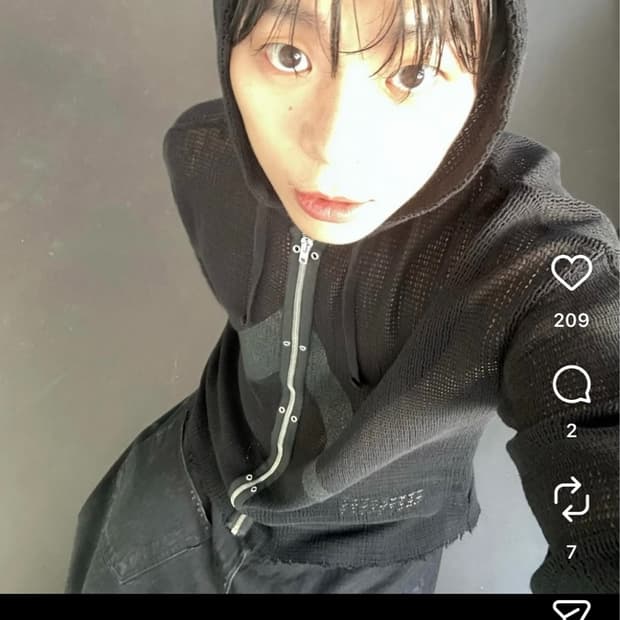 알릭스 메쉬 후드 집업 사이즈 L(키드밀리 착용)