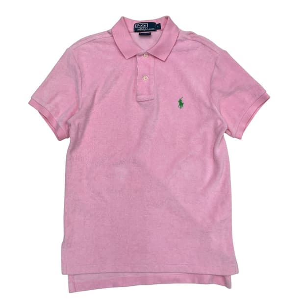 폴로 랄프로렌 말차포니 딸기우유맛 테리 반팔 셔츠 S