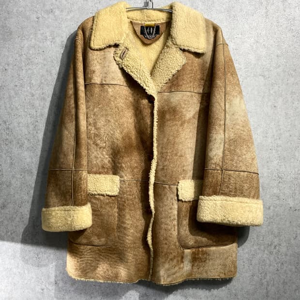 [M] 90s PEPE 이태리메이드 양가죽 시어링 레더코트