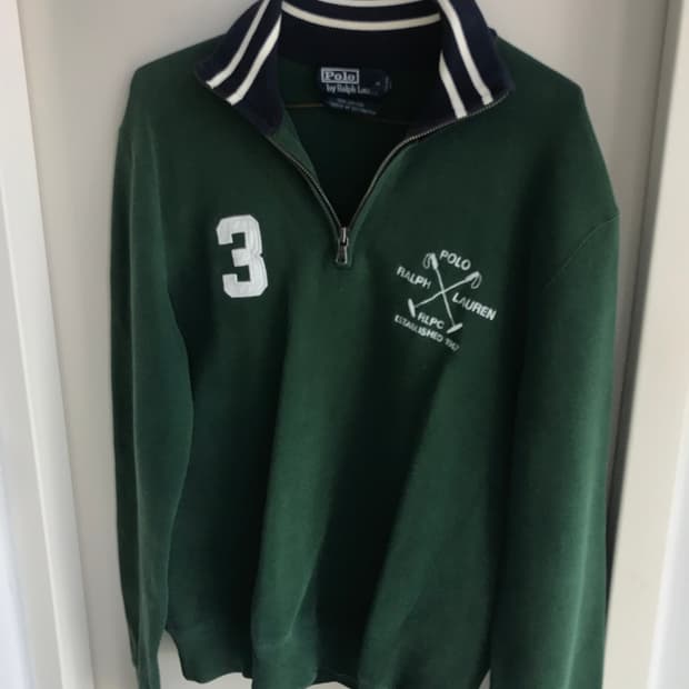 폴로 랄프로렌 그린 카라 반집업 M
