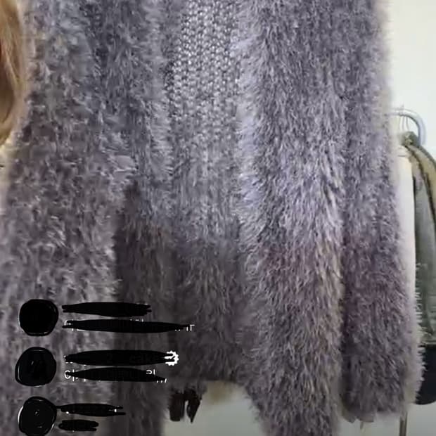 빈티지 케토하우스 퍼 갸루 펑크 가디건