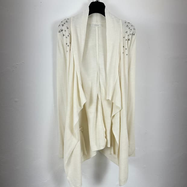 SYSTEM asymmetric drape stud cardigan