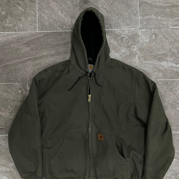 (XL) 칼하트 덕 액티브 후드자켓 J130 ARG 아미그린