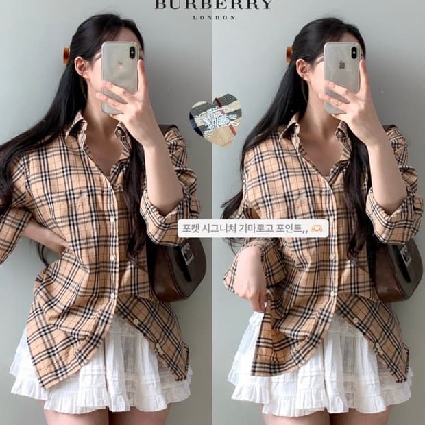 버버리 노바체크 셔츠 