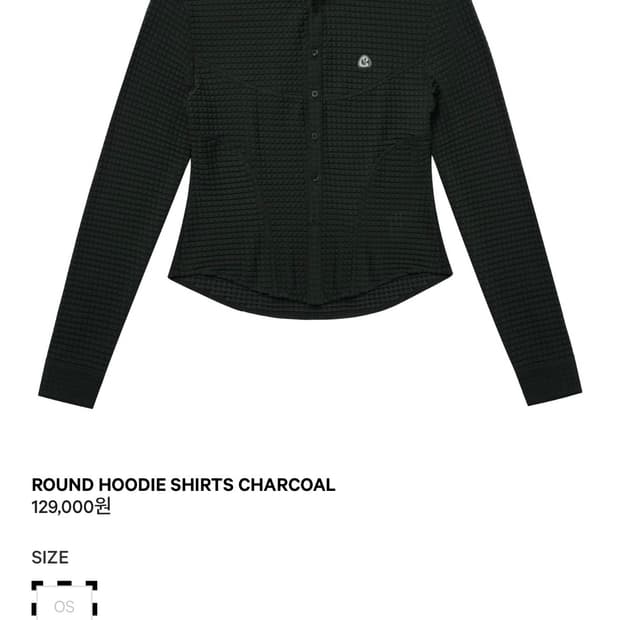 코이세이오 라운드 후디 셔츠 차콜