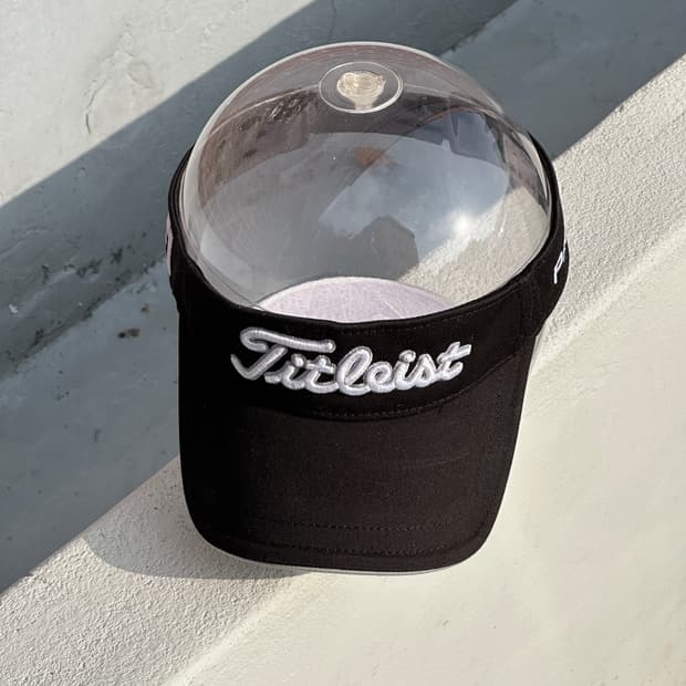 [F] 타이틀리스트 로고 블랙 썬바이저 썬캡 모자 b