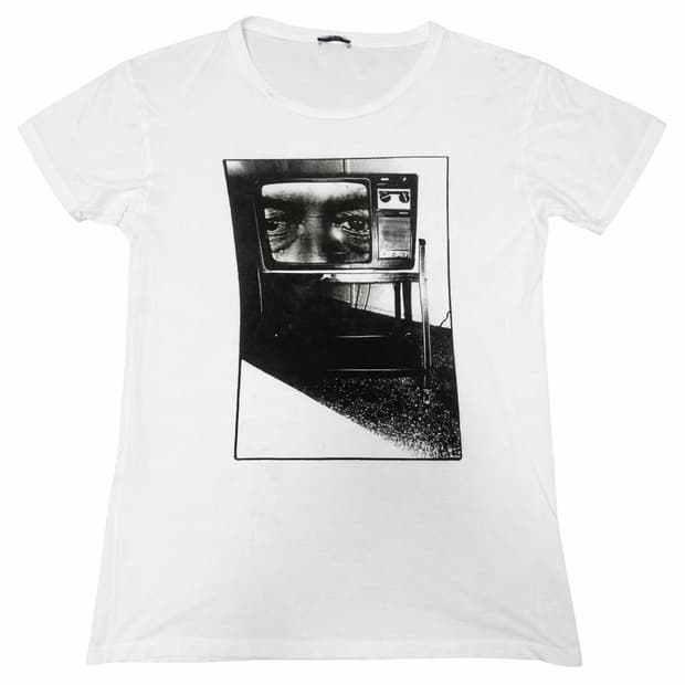 생로랑 포토 프린팅 티셔츠