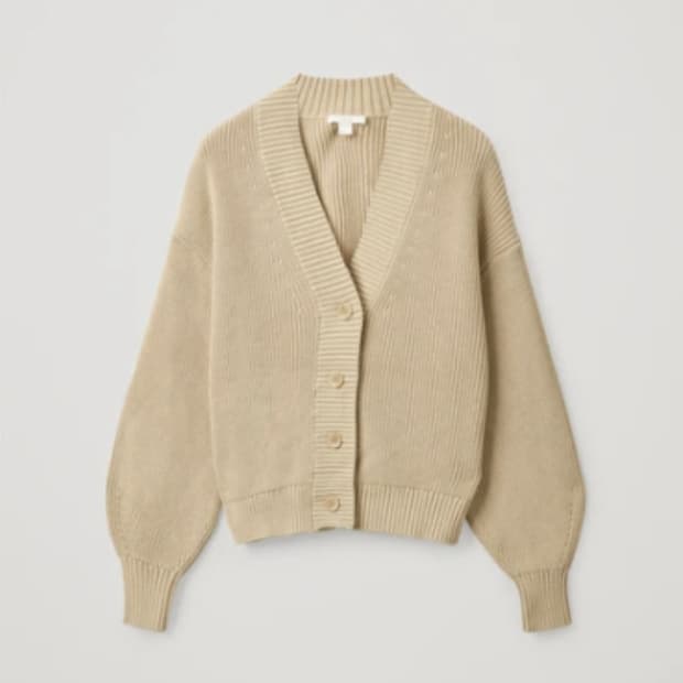 COS 코스 오버사이즈드 브이넥 가디건