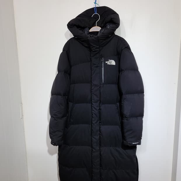 (XL) 노스페이스 롱패딩 점퍼 블랙 오리털 후드 다운코트 