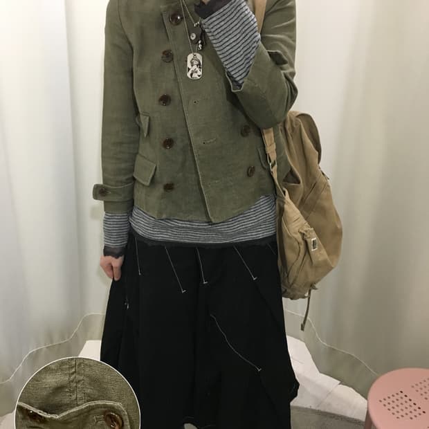 Double-Breasted Linen Jacket