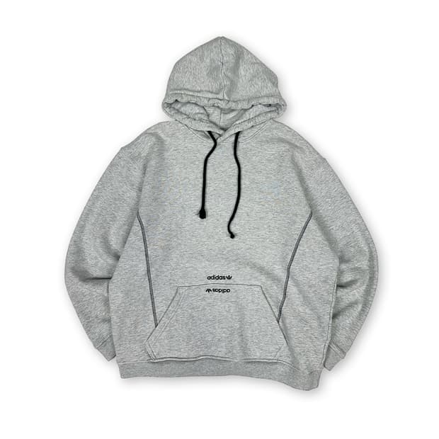 아디다스 오버로크 디테일 후드티