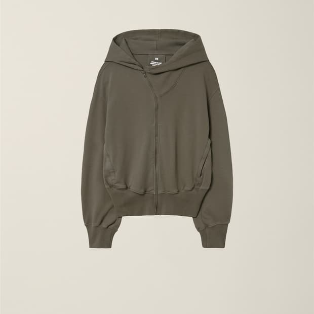 누마레 이이 커브드 후드집업 모카 M